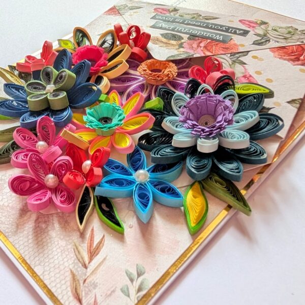 PXL_20251115_070941085 Quilled Flowers In Envelope Greeting Card