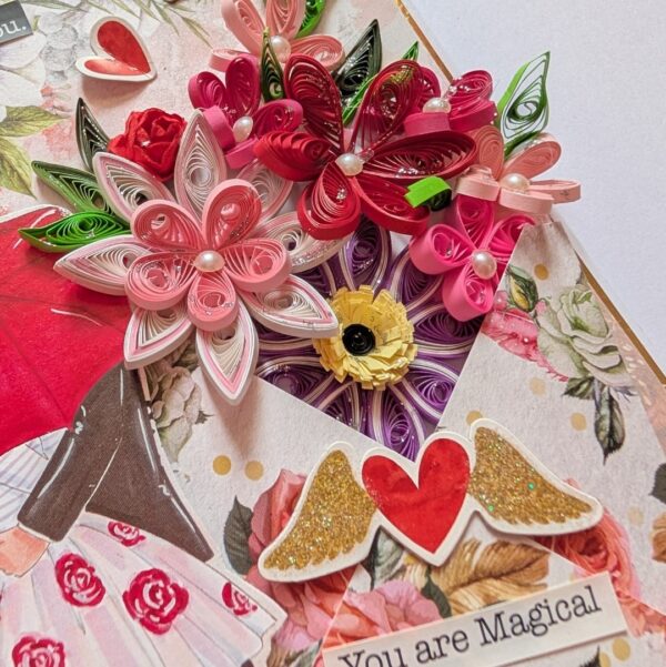 PXL_20251115_071003360 Quilled Flowers In Envelope Love Greeting Card