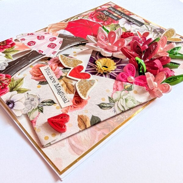 PXL_20251115_071012893 Quilled Flowers In Envelope Love Greeting Card