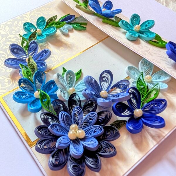 PXL_20251115_071205771 Blues Quilled Mini Scrapbook Greeting Card