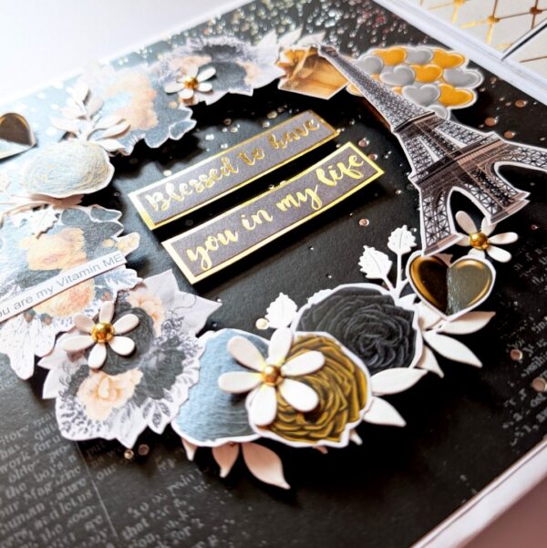PXL_20251115_072519499 Sparkling Flowers Love Pop up Scrapbook with Lights