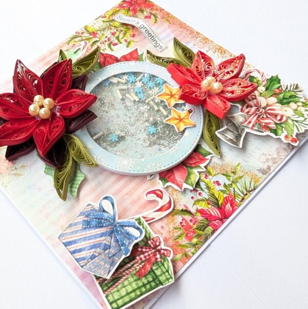 PXL_20251130_093817133 Poinsettia Handmade New Year Christmas card