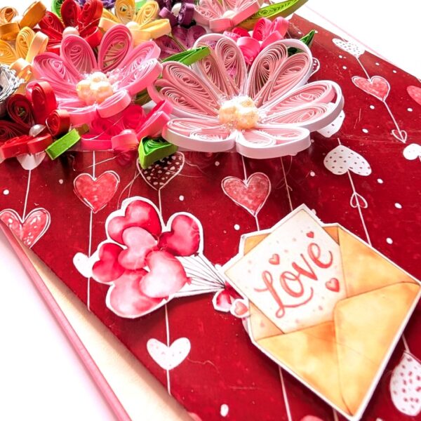 PXL_20260124_094358507 Quilled Flowers In Love Envelope Greeting Card