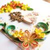 Yellow Orange Quilled Birthday Greeting Card image Yellow Orange Quilled Birthday Greeting Card image