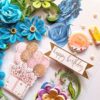 A4 Sparkling Quilled Flowers Birthday Greeting card
