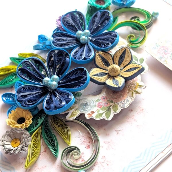 PXL_20260502_093938888 Sparkling Blues Quilled Flowers Card