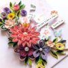 Sparkling Pinks Quilled Flowers Card
