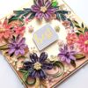 PXL_20260502_094211217 Sparkling Pink Purple Quilled Flowers Card