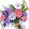 Purple Quilled Bouquet Greeting card