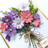 Purple Quilled Bouquet Greeting card
