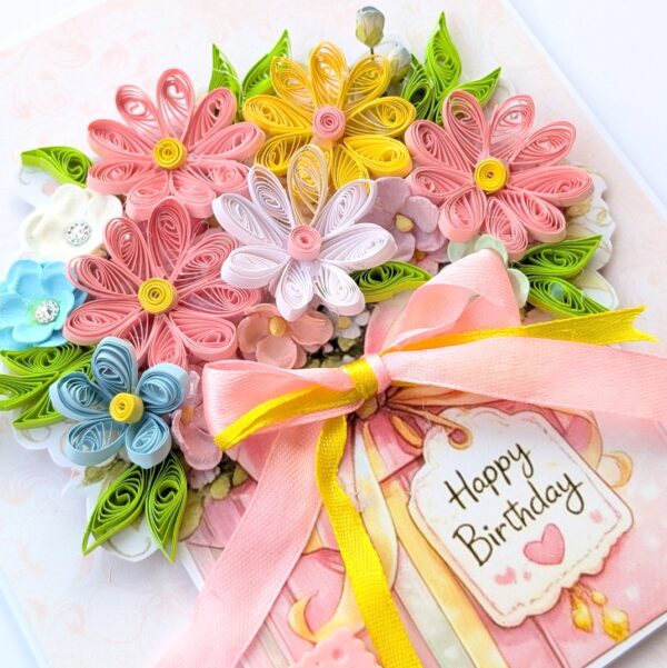 PXL_20260617_130642211 Pinks Quilled flowers in gift box greeting card