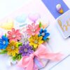 Quilled Flowers In Gift box Greeting Card