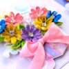 Quilled Flowers In Gift box Greeting Card