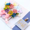 Quilled Flowers In Gift box Greeting Card