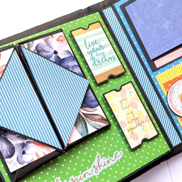 Handmade Birthday colorful quote scrapbook