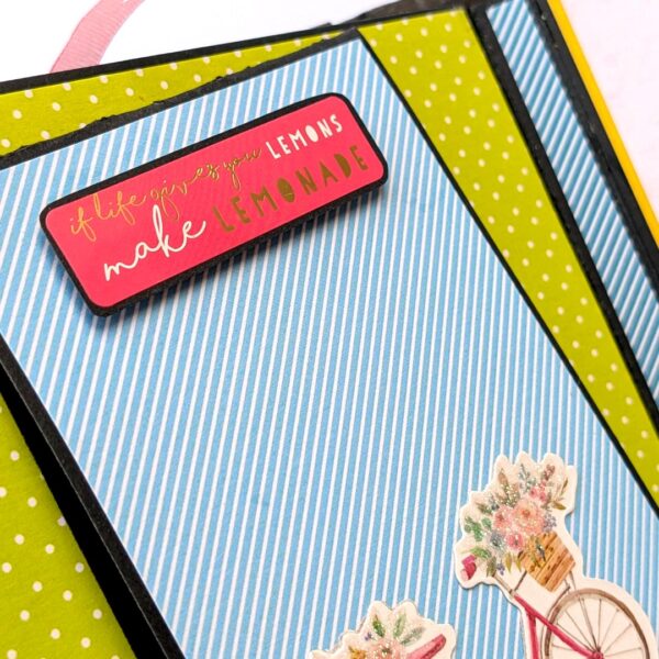 Handmade Birthday colorful quote scrapbook