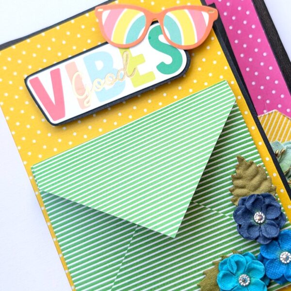 Handmade Birthday colorful quote scrapbook