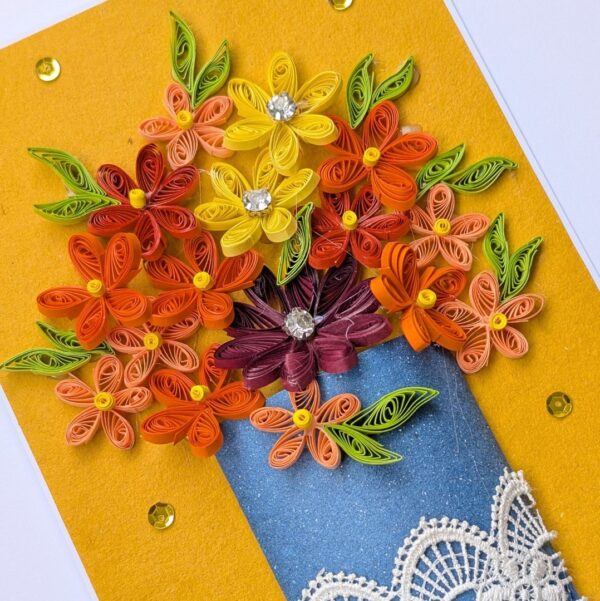 PXL_20260719_065146277 Sunshine Yellow Quilled Greeting card