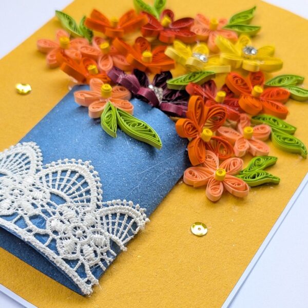 PXL_20260719_065154284 Sunshine Yellow Quilled Greeting card