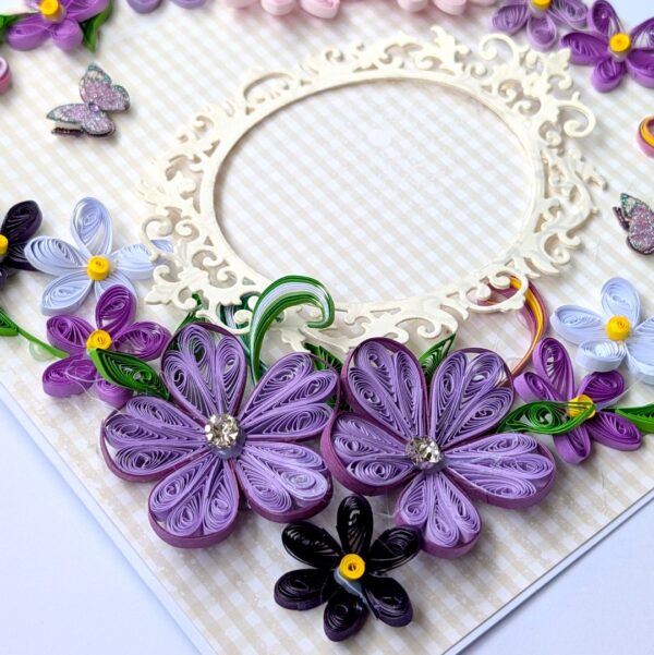 PXL_20260719_065404723 All Purples Quilled design Greeting card