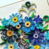 A4 size Blue quilled flowers Greeting Card