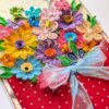 PXL_20260913_095352820 A4 Multicolored Quilled flowers in envelope greeting card