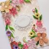 PXL_20260913_095447958 Pink Quilled Flowers Corner Greeting Card