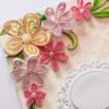 PXL_20260913_095450439 Pink Quilled Flowers Corner Greeting Card