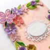 PXL_20260913_095508237 Purple Quilled Flowers Corner Greeting Card