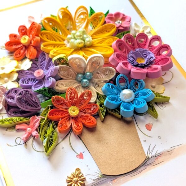 PXL_20260913_102655803 Multicolored Quilled flowers greeting card