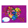 Evergreen Colorful Heart Greeting Card On Sparkling Base image