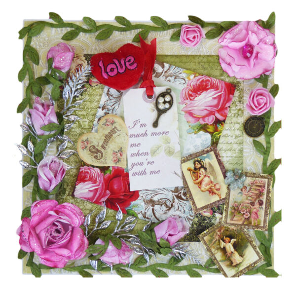 Too Much Love Greeting Card With Sparkling Roses image