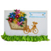 Sparkling Bicycle with Quilled Flower Basket Greeting card image