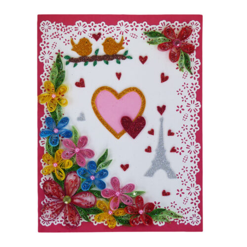 Beautiful Flowers and Love Themed Greeting Card image
