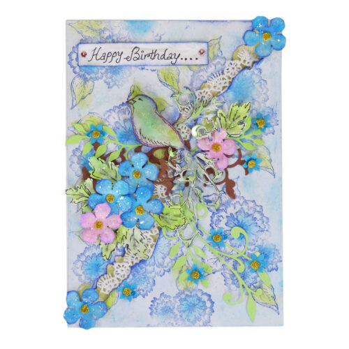 Sparkling Handmade Stamped Base Greeting Card image