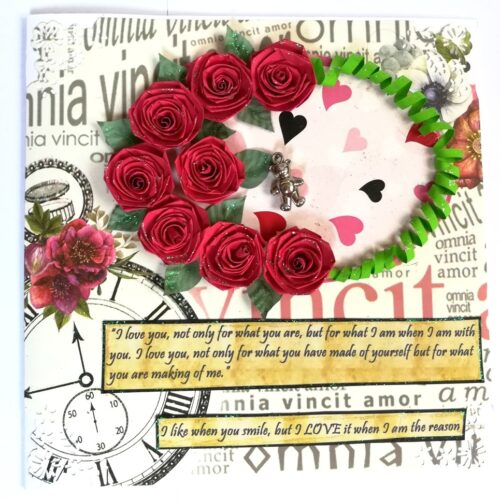 Quilled Roses Love Greeting Card image