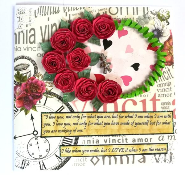 Quilled Roses Love Greeting Card image