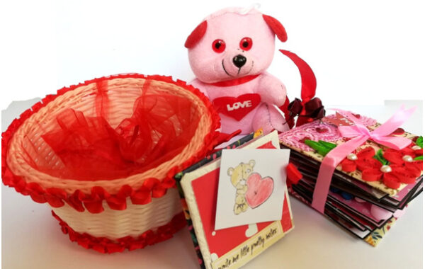 Valentine Handmade Gifts Teddy Hamper image Valentine Handmade Gifts Teddy Hamper image