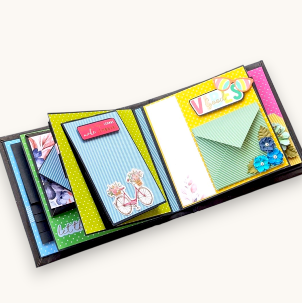 Handmade Birthday colorful quote scrapbook