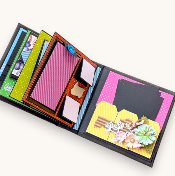 Handmade Birthday colorful quote scrapbook