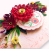 Sparkling Reds Quilled Flowers Card