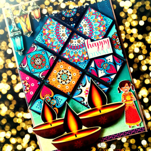 Sparkling Handmade Diwali Greeting Card D2 image