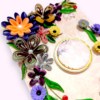 handmade-card-Photoroom-2-1 Violet Quilled Flowers Corner Greeting Card