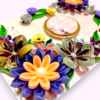 handmade-card-Photoroom-4 Violet Quilled Flowers Corner Greeting Card