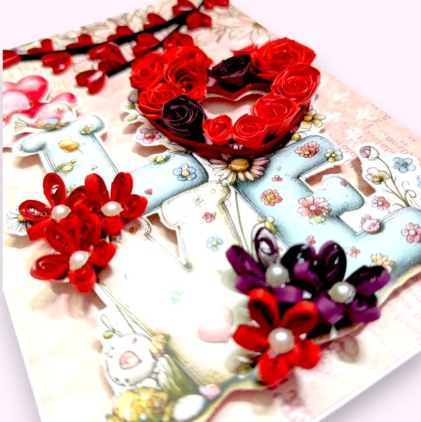 Cute Quilled LOVE Greeting card