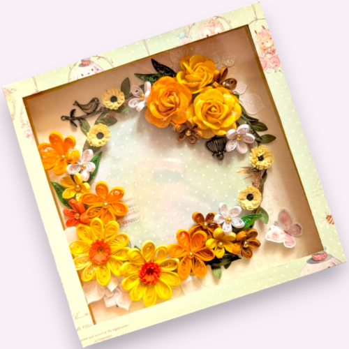 handmade-quilled-card-Photoroom-5 Yellows Quilled Greeting card with Light and Box