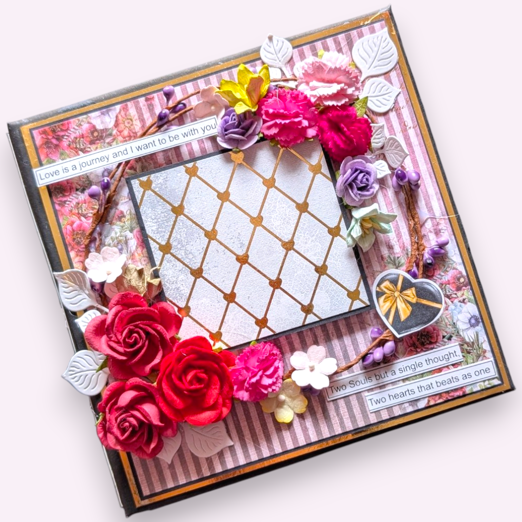 Handmade quilled scrapbook