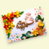 Yellow Orange Quilled Birthday Greeting Card image Yellow Orange Quilled Birthday Greeting Card image