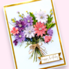 Purple Quilled Bouquet Greeting card