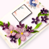 Multicolored Quilled flowers greeting cad